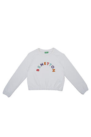 Kız Çocuk Sweatshirt - Ekru | 6-7