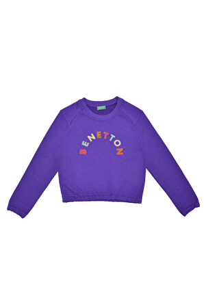 Kız Çocuk Sweatshirt - Mor | 7-8