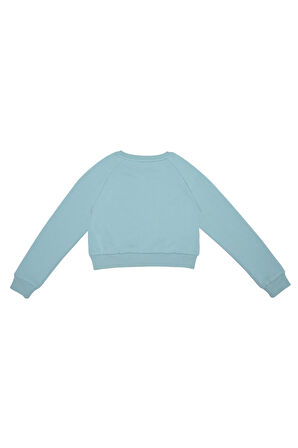 Kız Çocuk Sweatshirt - Turkuaz | 7-8