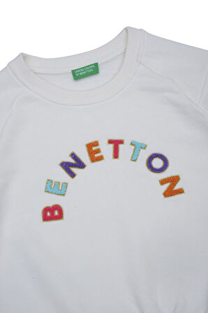 Kız Çocuk Sweatshirt - Ekru | 4-5