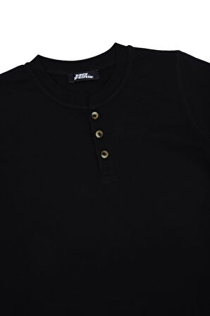 Erkek Çocuk Uzun Kol T-Shirt - Siyah | 13-14