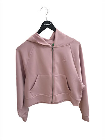 Benetton-W21466 Benetton Kadın K.Pudra Sweatshirt