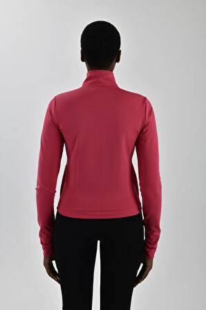 Kadın Sol Göğsü Logo Detaylı Fermuarlı Sweatshirt