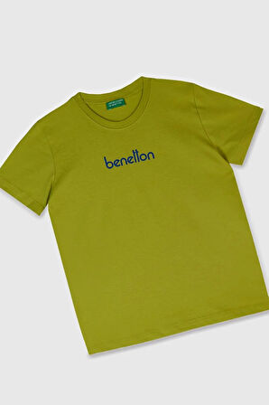 United Colors of Benetton Erkek Çocuk T shirt Yeşil BNT-B21821