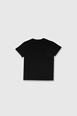 United Colors of Benetton Erkek Çocuk T shirt Siyah BNT-B21847