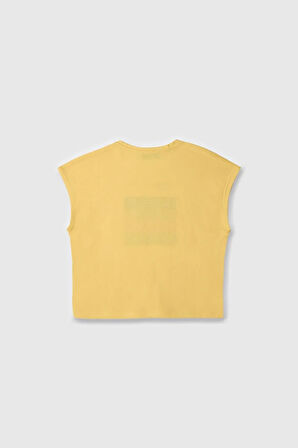 United Colors of Benetton Kız Çocuk T shirt Sarı BNT-G21766