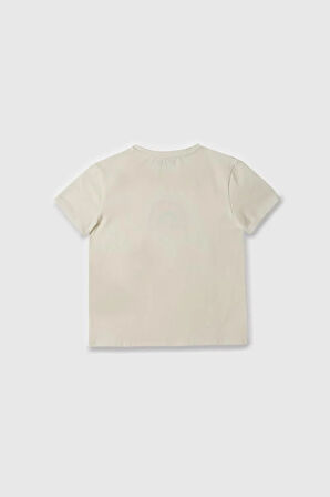 United Colors of Benetton Kız Çocuk T shirt Beyaz BNT-G21814