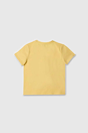 United Colors of Benetton Kız Çocuk T shirt Sarı BNT-G21814