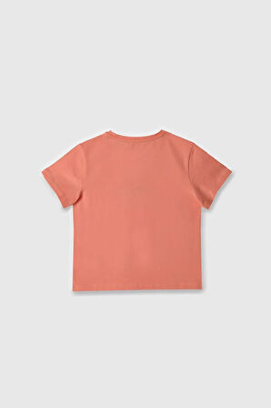 United Colors of Benetton Kız Çocuk T shirt K.Pudra BNT-G21814