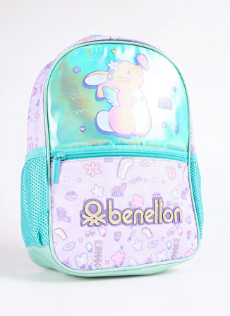 Benetton Mor - Mavi Kız Çocuk Sırt Çantası 20992-BENETTON ANAOKUL ÇANTA