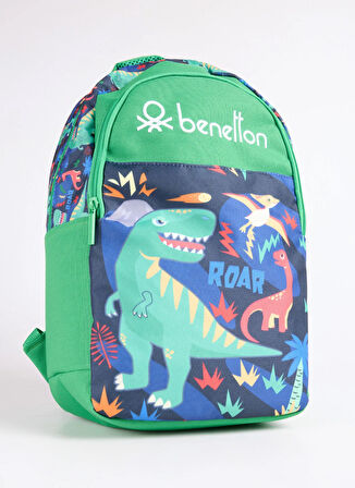 Benetton Lacivert - Yeşil Erkek Çocuk Sırt Çantası 20999-BENETTON SIRT ÇANTA