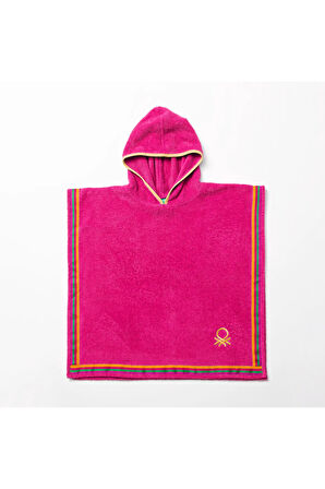 Çocuk Panço Havlu Pembe %100 pamuk