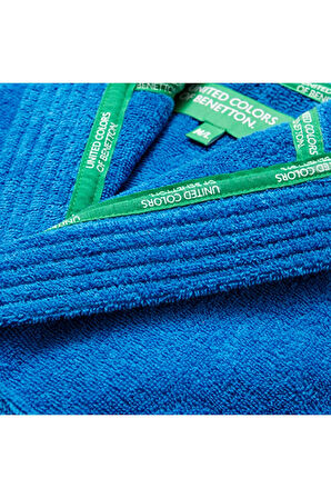 Bornoz Şapkalı Mavi %100 pamuk