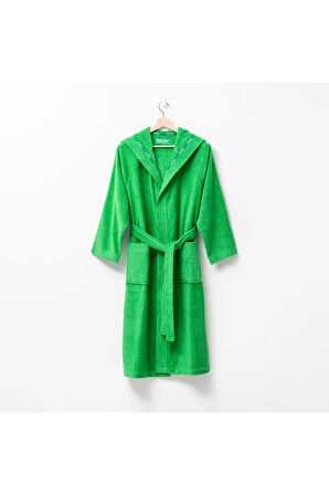 Bornoz Şapkalı Yeşil %100 pamuk