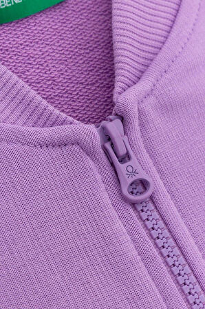 United Colors of Benetton Kız Çocuk BNT-G23334 Sweatshirt Lila