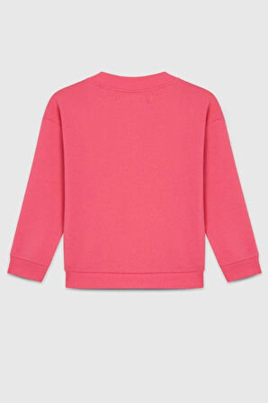 United Colors of Benetton Kız Çocuk BNT-G23334 Sweatshirt Pembe