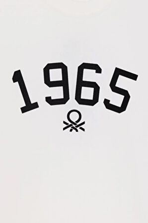 United Colors of Benetton Erkek Çocuk BNT-B23339 Uzun Kol Tshirt Ekru