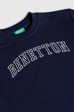 United Colors of Benetton Erkek Çocuk BNT-B23342 Sweatshirt Lacivert