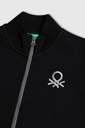 United Colors of Benetton Erkek Çocuk BNT-B23351 Sweatshirt Siyah