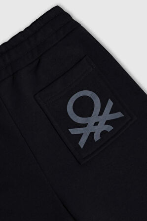 United Colors of Benetton Erkek Çocuk BNT-B23336 Jogger Eşofman Altı Siyah