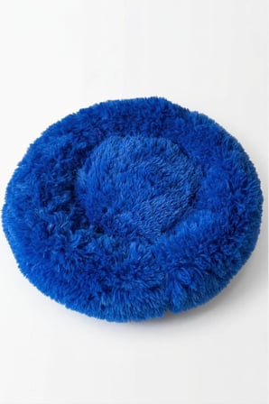 United Colors of Benetton BNTMKT-0012-2-BL Uzun Kürklü Donut Kedi&Köpek Yatağı Mavi 55 CM