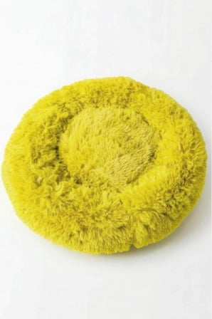 United Colors of Benetton BNTMKT-0012-YE Uzun Kürklü Donut Kedi&Köpek Yatağı SARI 45 CM