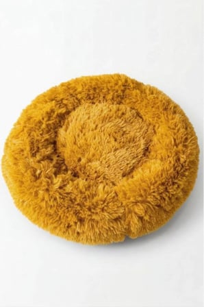 United Colors of Benetton BNTMKT-0012-OR Uzun Kürklü Donut Kedi&Köpek Yatağı Turuncu 45 CM