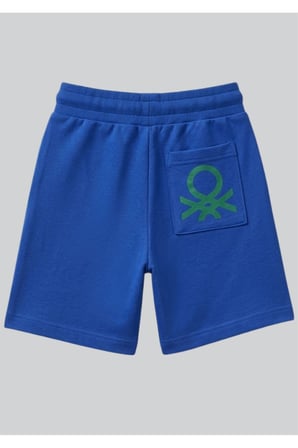 Benetton Erkek Çocuk Mavi Şort 4-5 Yaş