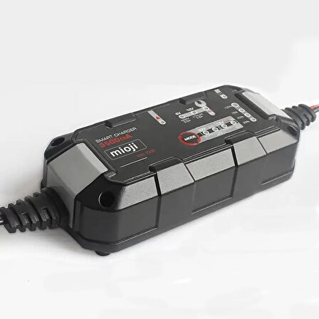 Mioji Mio 3500 3.5A 6V ve 12V Araba Şarj, Akü Bakım, Damlama Şarj Cihazı ve Motosiklet, ATV, Lityum ve Derin Döngülü Aküler için Kükürt Giderici Akıllı Araç Akü Şarj Cihazı