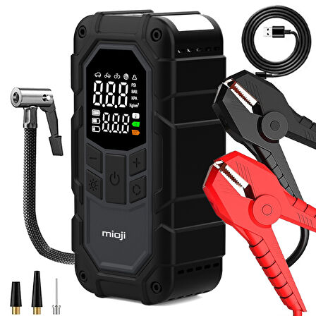 Mioji Mio D8H Plus 4in1 16000mAh Akü Takviye+Hava Pompası+LED Fener+Powerbank