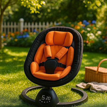 Mioji Baby 4 Kumandalı 9KG 5 Kademeli Elektrikli Ekranlı Otomatik Sallanan Ana Kucağı