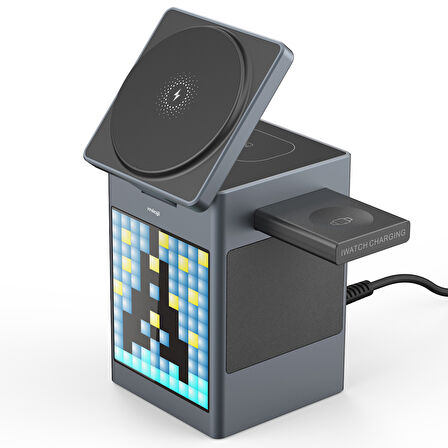Mioji Mio Cube 5 Saatli ve BT Hoparlörlü 5in1 Telefon Tutucu - Siyah