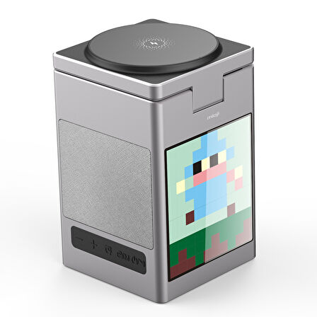 Mioji Mio Cube 5 Saatli ve BT Hoparlörlü 5in1 Telefon Tutucu - Gri
