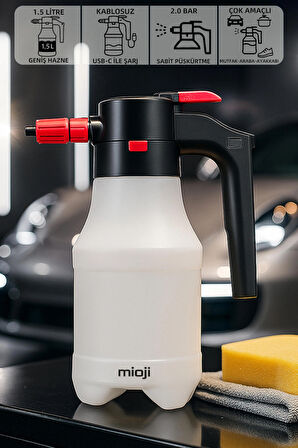 Mioji Mio SPR1 Otomatik 1.5L Yüksek Basınçlı Araç Yıkama Köpük Püskürtme Pompası