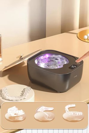 Mioji UV2C Takma Diş ve Şeffaf Plak Temizleme Cihazı - Siyah