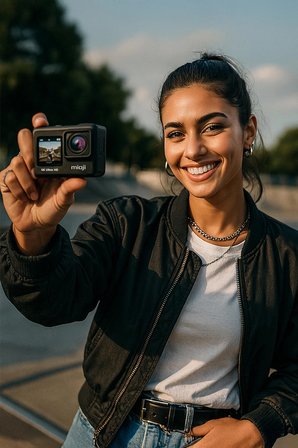 Mioji Action 12 Pro 5K 30FPS 24MP Çift Ekran Wifi 170° Aksiyon Kamerası
