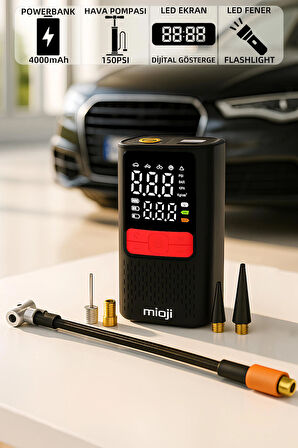 Mioji Mio 11C 4000mAh Taşınabilir Hava Pompası + Powerbank