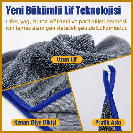 Arway Ultra Su Emici XL (60×90 Cm) 600 GSM Mikrofiber Araç Kurulama Havlusu – Çiziksiz & iz Bırakmaz