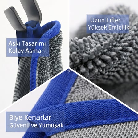 Arway Ultra Su Emici XL (60×90 Cm) 600 GSM Mikrofiber Araç Kurulama Havlusu – Çiziksiz & iz Bırakmaz