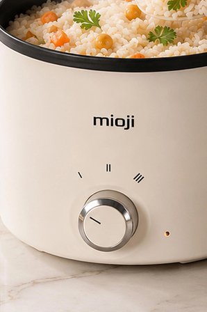 Mioji EP35 600W 1.8L Çok Fonksiyonlu Elektrikli Pişirici - Beyaz