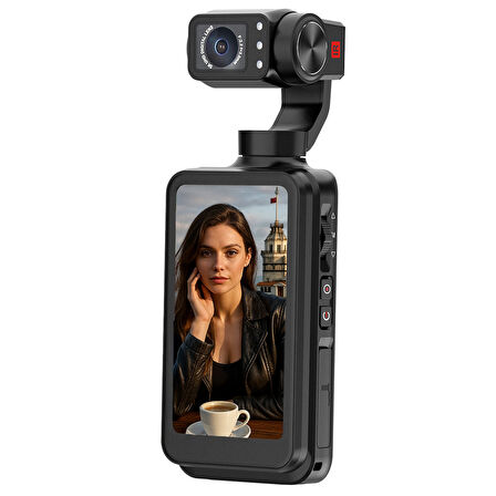 Mioji Mio Pocket 3 5K 30FPS 48MP 3 Eksenli Gimbal Kamera