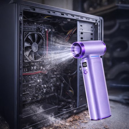 Mioji AD72 Pro 8000mAh 150000RPM Taşınabilir Güçlü Hava Üfleme Cihazı - Mor