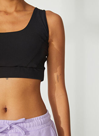 Grab Siyah Kadın O Yaka Kısa Sporcu Sütyeni GW-T23S050 POLY BRALETTE