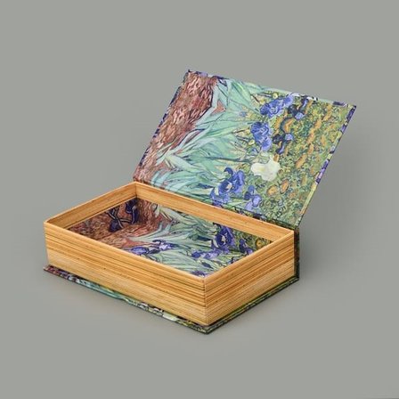 Evidea Deco Irises Dekoratif Kutu - Mavi / Yeşil - 19,5x12x5 cm