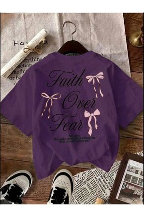 Fear Over Faith Baskılı Tasarım Tshirt