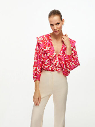 Fırfır Detaylı Bluz | 40