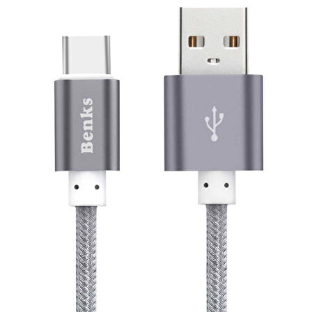 Benks Type-C USB Kablo 2.1A Şarj Kablosu 120 cm