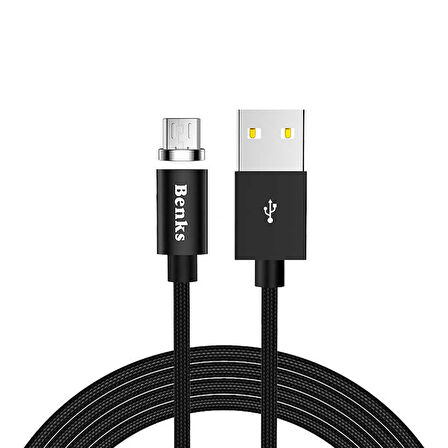 Benks D21 Magnetic Micro USB Kablo 1.6A Mıknatıslı Şarj Kablosu 120 cm