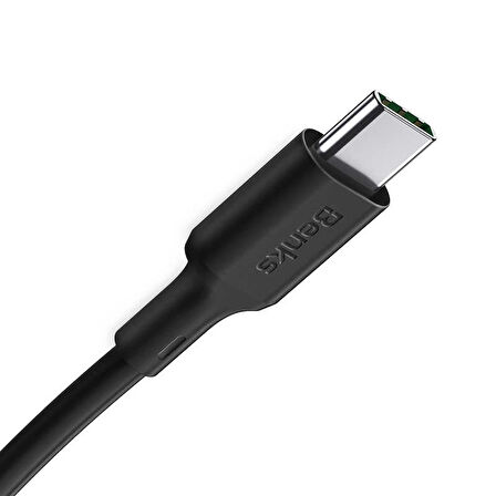 Benks D35 Type-C USB Kablo 5A Süper Hızlı Şarj Kablosu Qualcomm 3.0 480 Mbps 180 cm
