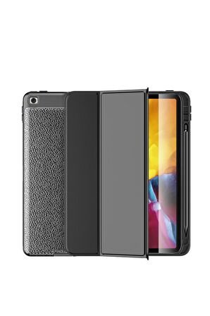 Ipad Pro 10.5 (7.nesil) Uyumlu Deri Görünümlü Smart Cover Standlı Kılıf Tablet Kılıf